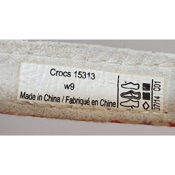 Crocs Leigh Womens Ankle Cross Strap Wedge Sandals Pink Multicolor 15313 Size 9 - Picture 11 of 12